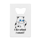 COOLE CAT GELDBEUTEL FLASCHENÖFFNER (Vorderseite)