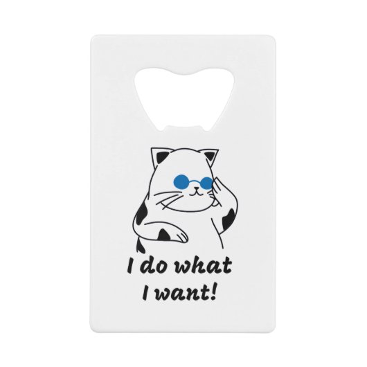 COOLE CAT GELDBEUTEL FLASCHENÖFFNER (Vorderseite)