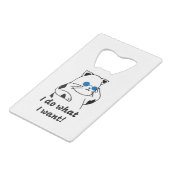 COOLE CAT GELDBEUTEL FLASCHENÖFFNER (Vorderseite Schrägansicht)