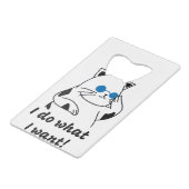 COOLE CAT GELDBEUTEL FLASCHENÖFFNER (Rückseite Schrägansicht)