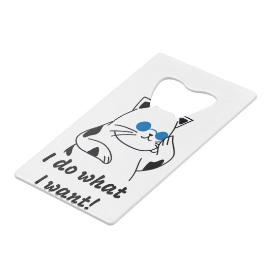 COOLE CAT GELDBEUTEL FLASCHENÖFFNER (Rückseite Schrägansicht)