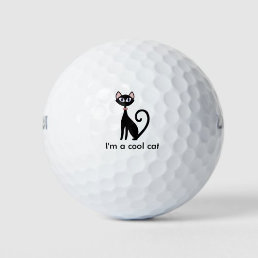 Coole Cat Golf Balls Set Golfball (Vorderseite)