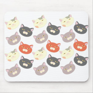 Coole Cat Heads Cartoon Fun Muster Art Mousepad