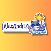 Coole Cat-ID Aufkleber