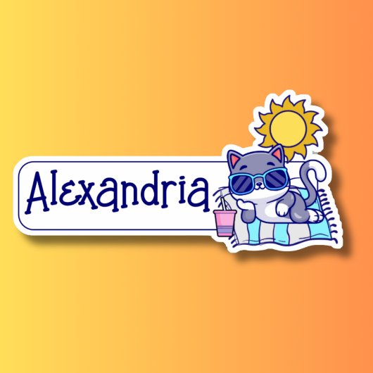 Coole Cat-ID Aufkleber