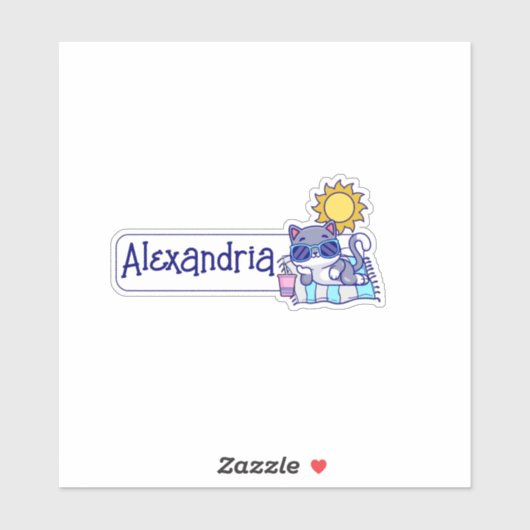 Coole Cat-ID Aufkleber (Blatt)