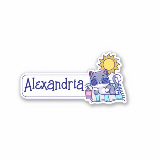 Coole Cat-ID Aufkleber (Vorderseite)