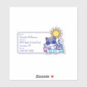 Coole Cat Luggage ID Aufkleber (Blatt)