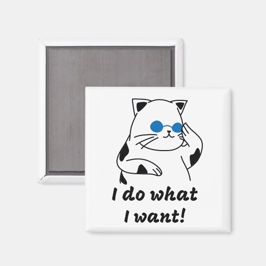 COOLE CAT MAGNET (Vorderseite/Rückseite)