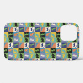Coole Cat-Silhouetten auf Quiltplätzen Case-Mate iPhone Hülle (Rückseite (Horizontal))