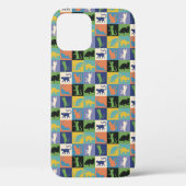 Coole Cat-Silhouetten auf Quiltplätzen Case-Mate iPhone Hülle (Rückseite)