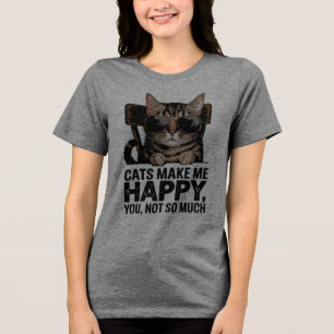 Coole Cat Sonnenbrillen Kunst - "Katzen Machen Mic Tri-Blend Shirt