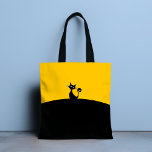Coole Cat Tasche Schulterbuchtasche<br><div class="desc">Eine skurrile schwarze Katze sitzt auf einem Hügel. Entworfen für Sie von Evco Studio.</div>
