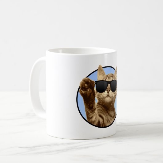 Coole Cat-Tasse Kaffeetasse (Vorderseite Links)