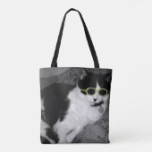 Coole Cat Tote Bag Tasche (Rückseite)
