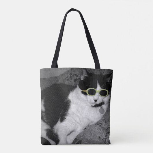 Coole Cat Tote Bag Tasche (Rückseite)