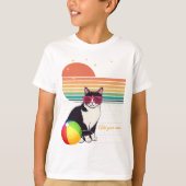 Coole Cat Vibes bei Sonnenuntergang T-Shirt (Vorderseite)