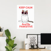 Coole Cat Wearing Brillen Quotes Poster (Heimbüro)