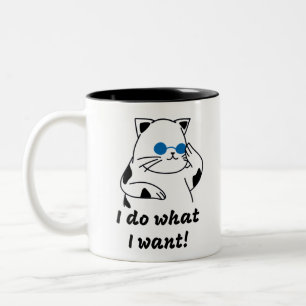 COOLE CAT ZWEIFARBIGE TASSE