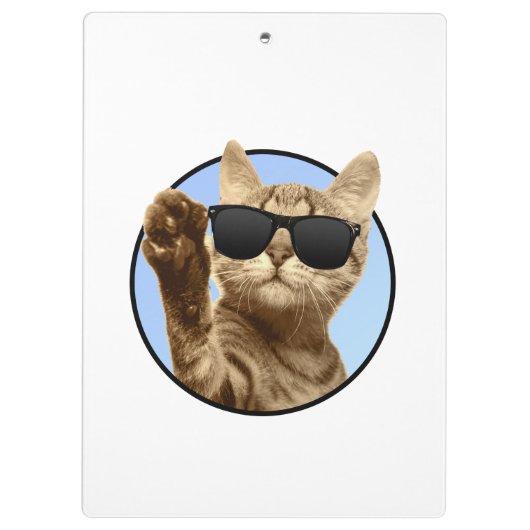 Coole Cat-Zwischenablage Klemmbrett (Rückseite)