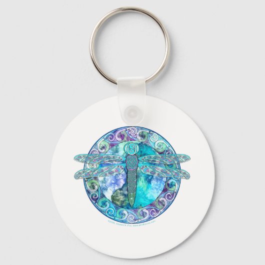 Coole Celtic Dragonfly Schlüsselanhänger (Vorderseite)