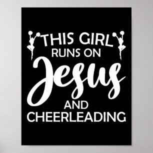 Coole Cheerleader Kunst für Frauen Mädchen Cheerle Poster