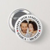 Coole Chic Frohe Geburtstag Benutzerdefiniertes Fo Button (Vorne & Hinten)