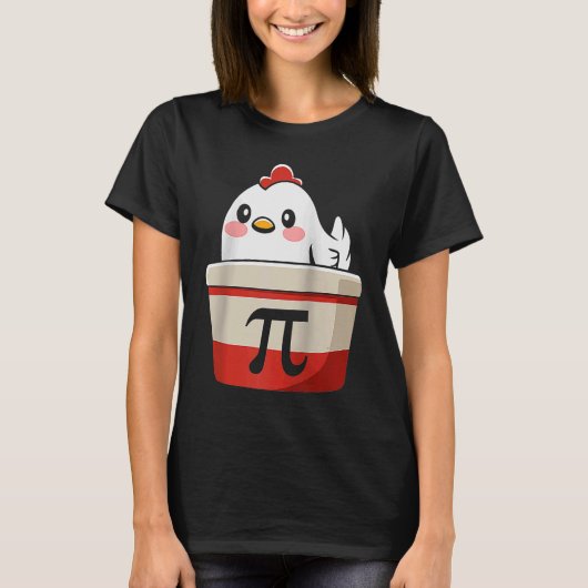 Coole Chicken Pot Pi Symbol Math für Lehrer Studen T-Shirt (Vorderseite)