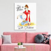 Coole Chicks | Chicken Art Poster Leinwanddruck (Insitu (Wohnzimmer))