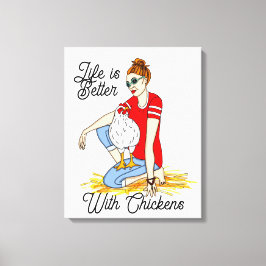 Coole Chicks | Chicken Art Poster Leinwanddruck