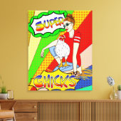 Coole Chicks | Chicken Wall Art Leinwanddruck (Insitu (Wohnzimmer))