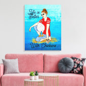 Coole Chicks | Hühnerart Leinwanddruck (Insitu (Wohnzimmer))