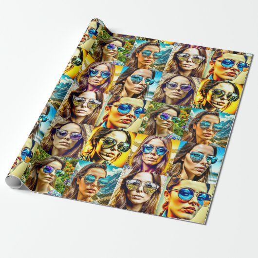 Coole Chicks in Sonnenbrille AI Art Geschenkpapier (Ungerollt)