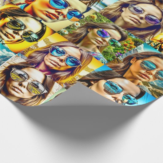 Coole Chicks in Sonnenbrille AI Art Geschenkpapier (Ecke)