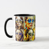 Coole Chicks in Sonnenbrille AI Art Tasse (Links)