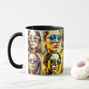 Coole Chicks in Sonnenbrille AI Art Tasse