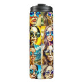 Coole Chicks in Sonnenbrille AI Art Thermosbecher (Vorderseite)