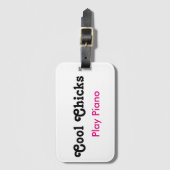 Coole Chicks Piano Gepäckanhänger (Vorderseite Vertikal)