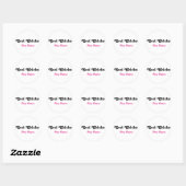 Coole Chicks Piano Runder Aufkleber (Blatt)