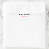 Coole Chicks Piano Runder Aufkleber (Tasche)