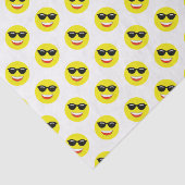 Coole Chill Sonnenbrille Gelbes Emoji Muster Seidenpapier (Ausschnitt)