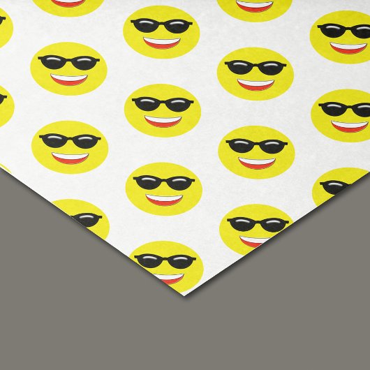 Coole Chill Sonnenbrille Gelbes Emoji Muster Seidenpapier