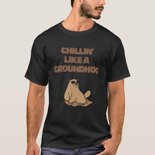 Coole Chillin wie ein Villain Groundhog Day Boys u T-Shirt (Vorderseite)
