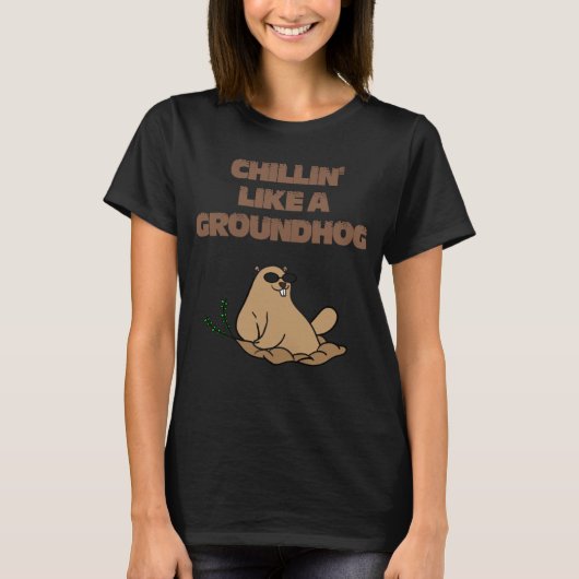 Coole Chillin wie ein Villain Groundhog Day Boys u T-Shirt (Vorderseite)