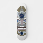 Coole chinesische Kriegermaske Skateboard (Vorne)