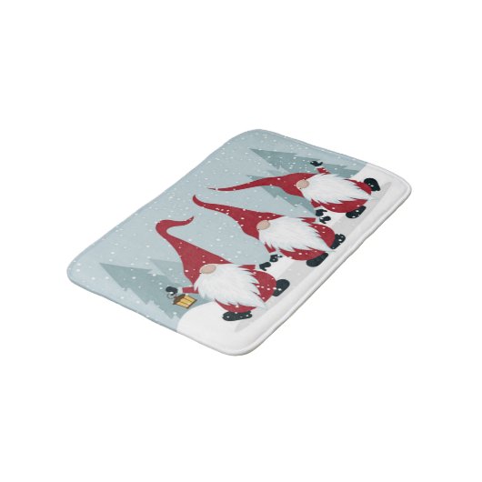 **COOLE CHRISMAS GNOMES** BAD MAT BADEMATTE (Schrägansicht)