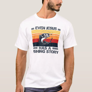 Coole Christliche Fischerei. Sogar Jesu.S hat Fisc T-Shirt