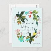 Coole Christliche Kunst - Exodus 14:14 Postkarte (Vorne/Hinten)