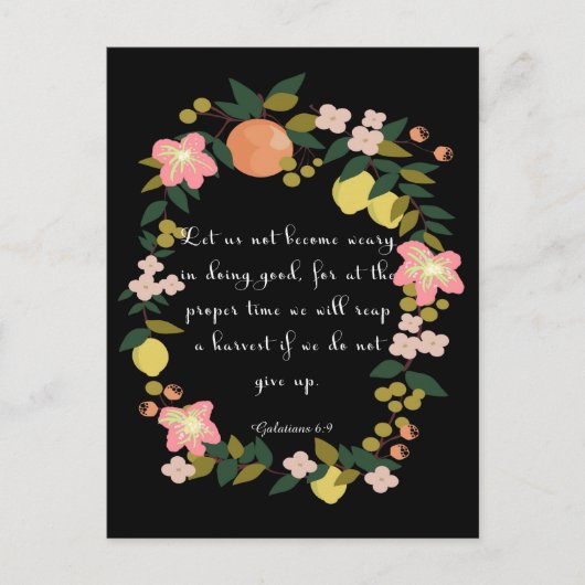 Coole Christliche Kunst - Galaten 6:9 Postkarte (Vorderseite)