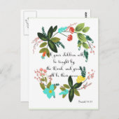 Coole Christliche Kunst - Isaiah 54:13 Postkarte (Vorne/Hinten)